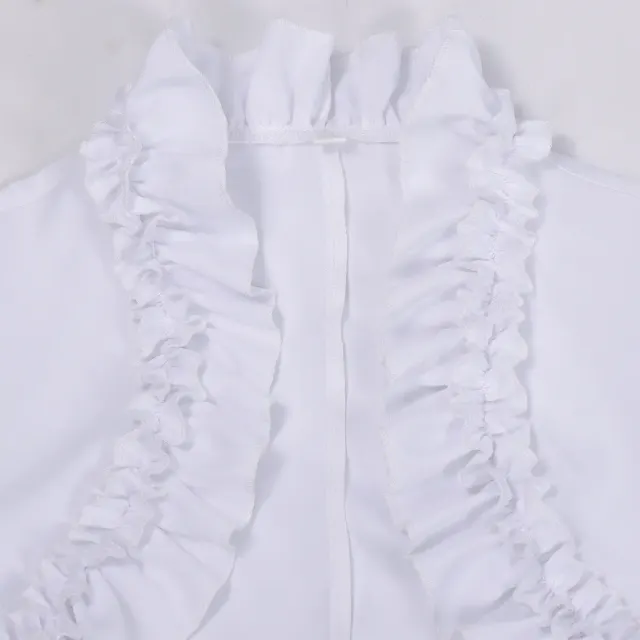 Gothic Lolita Ruffled Long-Sleeve Cape Top for Halloween Cosplay detail 5