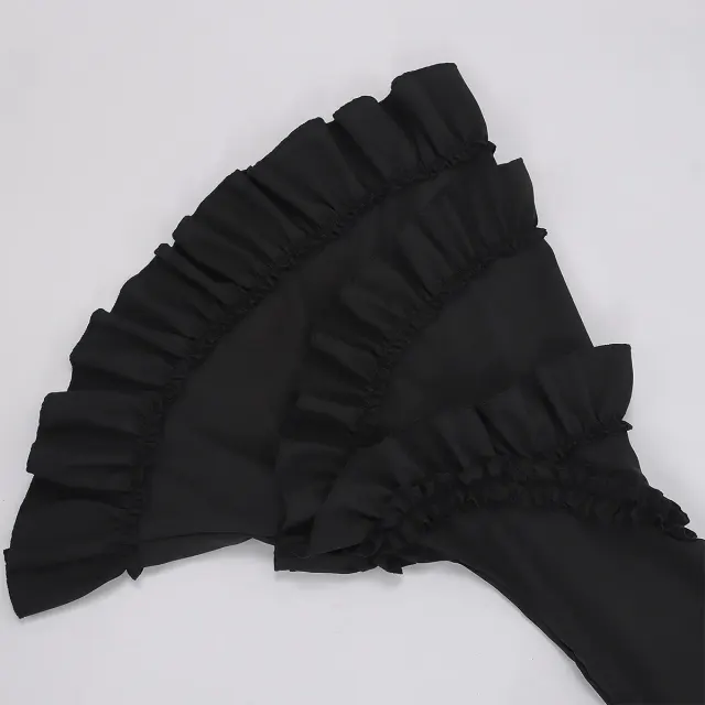 Gothic Lolita Ruffled Long-Sleeve Cape Top for Halloween Cosplay detail 12