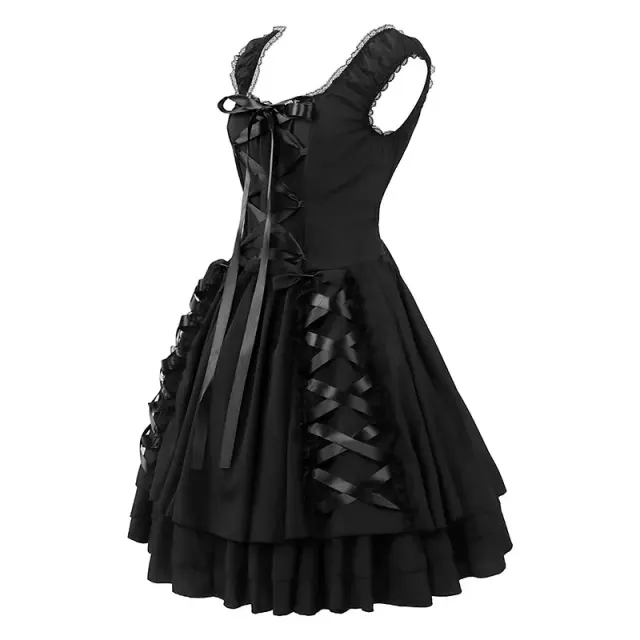 Gothic Maid Dress for Halloween Renaissance Cosplay detail 2