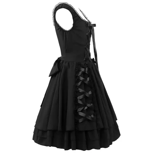 Gothic Maid Dress for Halloween Renaissance Cosplay detail 3