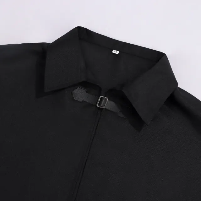 Gothic Medieval Long Lapel Cape Halloween Wizard Cosplay Cloak detail 10