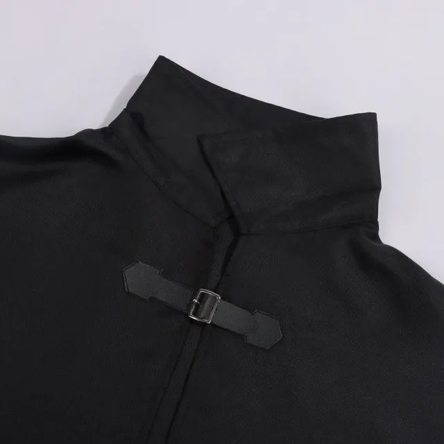 Gothic Medieval Long Lapel Cape Halloween Wizard Cosplay Cloak detail 13