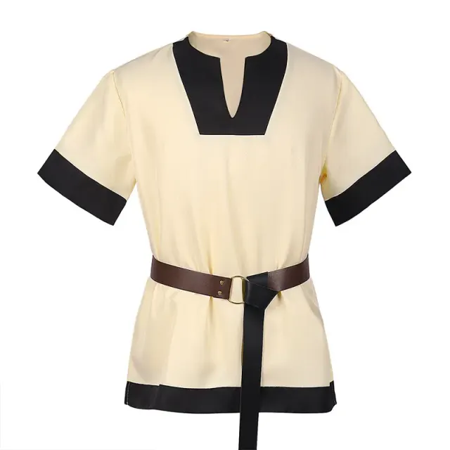 Gothic Medieval Renaissance Slit Short Sleeve Shirt detail 1
