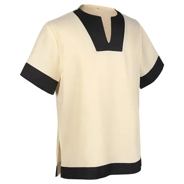 Gothic Medieval Renaissance Slit Short Sleeve Shirt detail 3