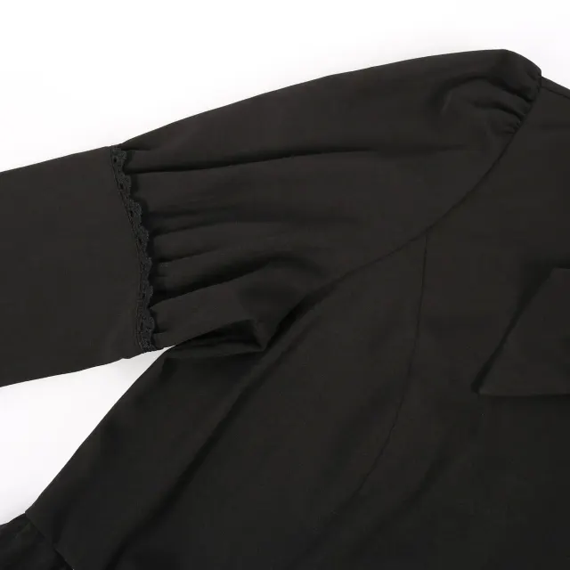 Gothic Renaissance Court Long Dress for Halloween Cosplay detail 5