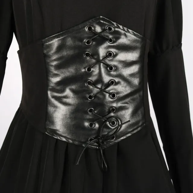 Gothic Renaissance Court Long Dress for Halloween Cosplay detail 10