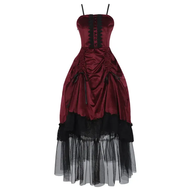 Women's Gothic Renaissance Pearl Cami Dress Cosplay Set detail 2