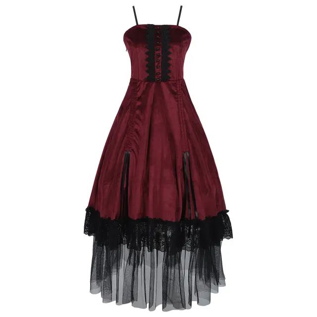 Women's Gothic Renaissance Pearl Cami Dress Cosplay Set detail 3