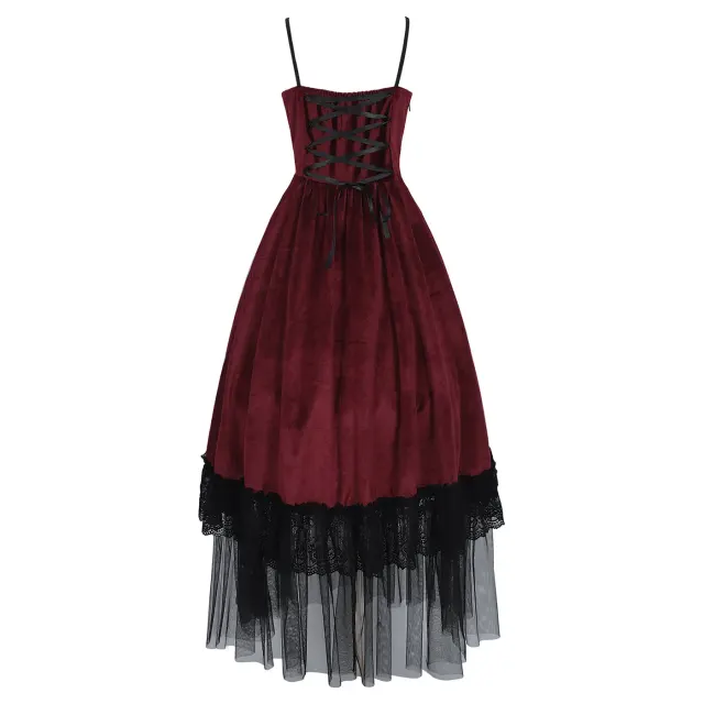 Women's Gothic Renaissance Pearl Cami Dress Cosplay Set detail 4