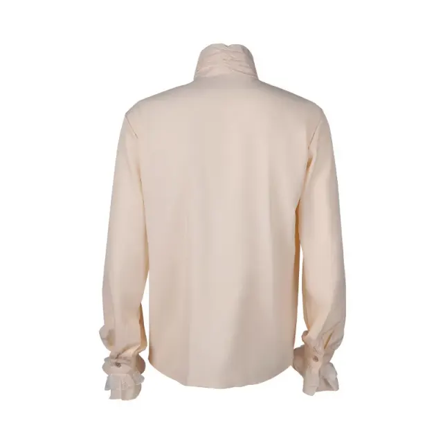 Gothic Ruffled Stand-Collar Tie Shirt for Stage Costume detail 10