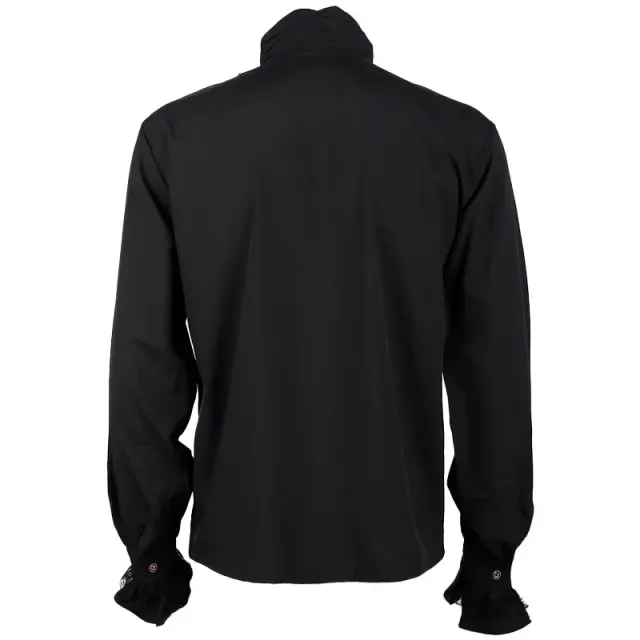 Gothic Ruffled Stand-Collar Tie Shirt for Stage Costume detail 16