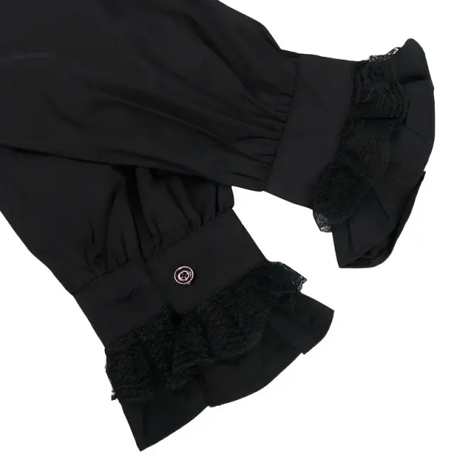Gothic Ruffled Stand-Collar Tie Shirt for Stage Costume detail 17