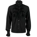 Ruffled Shirt - Black