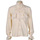 Ruffled Shirt - Beige