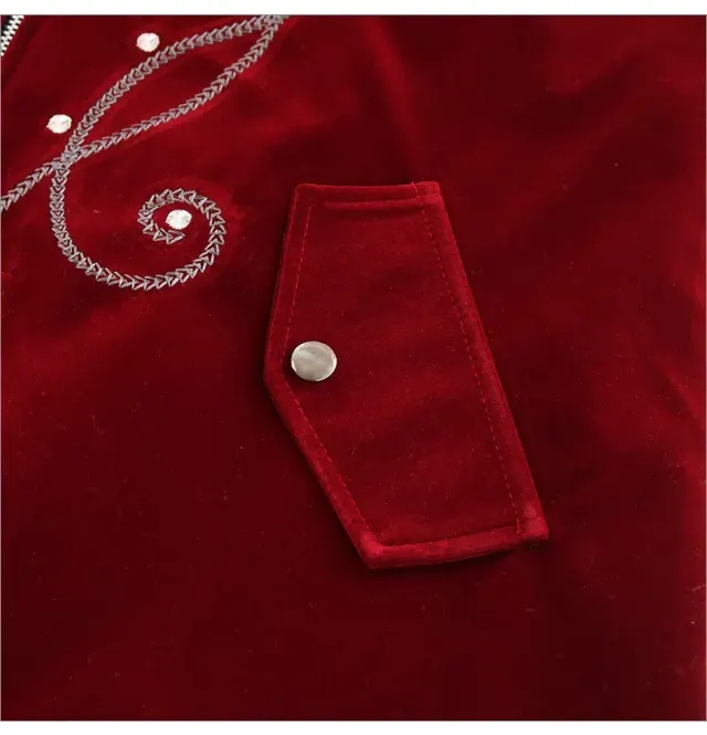 Gothic Suede-Feel Halloween Cosplay Tailcoat Mid-Length Coat detail 10