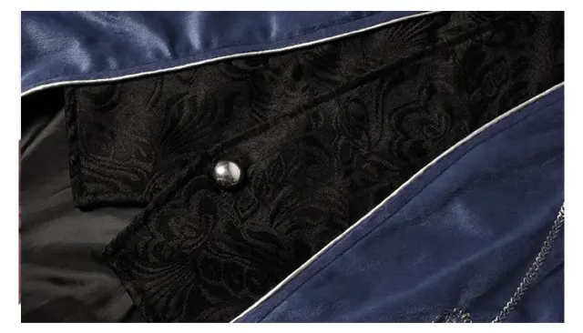 Gothic Velvet Tailcoat Medieval Cosplay Stage Costume detail 10