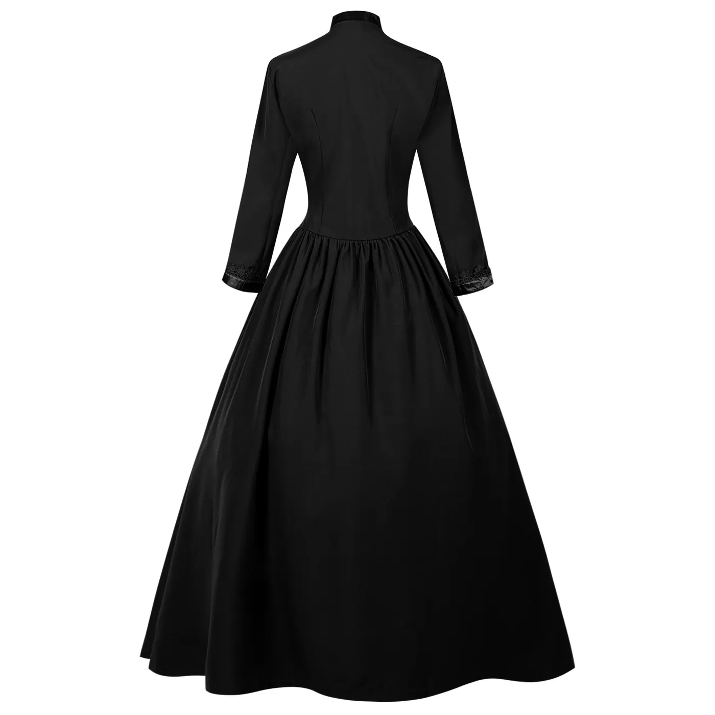 Gothic Victorian Stand Collar Long Sleeve Court Dress for Women detail 2