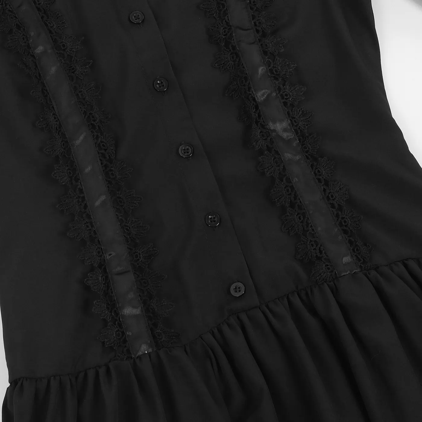 Gothic Victorian Stand Collar Long Sleeve Court Dress for Women detail 4