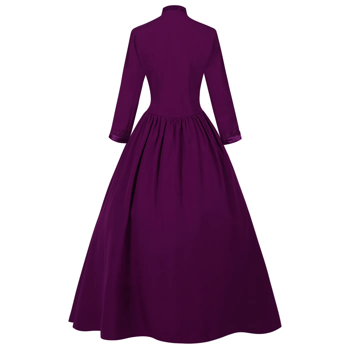 Gothic Victorian Stand Collar Long Sleeve Court Dress for Women detail 8