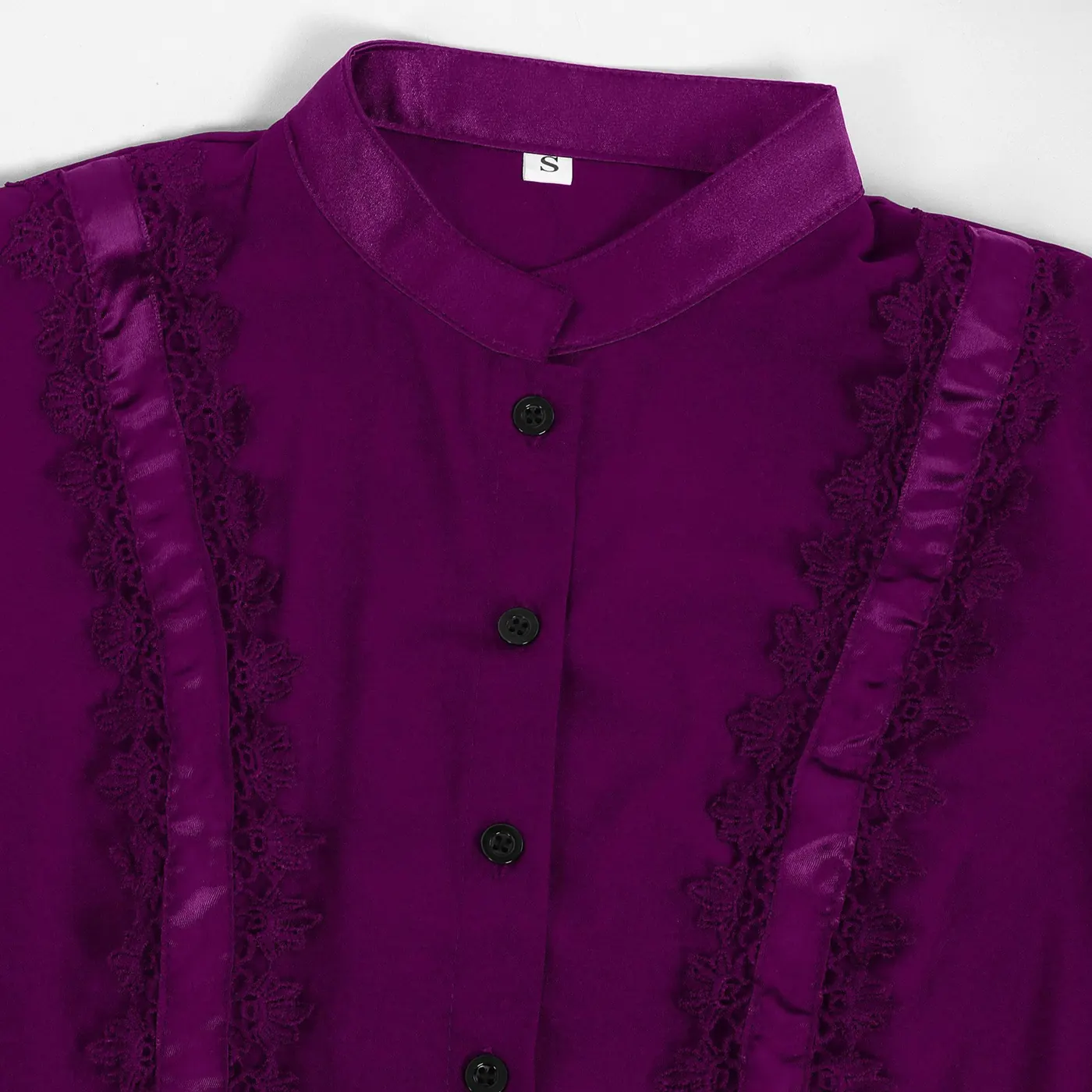 Gothic Victorian Stand Collar Long Sleeve Court Dress for Women detail 9
