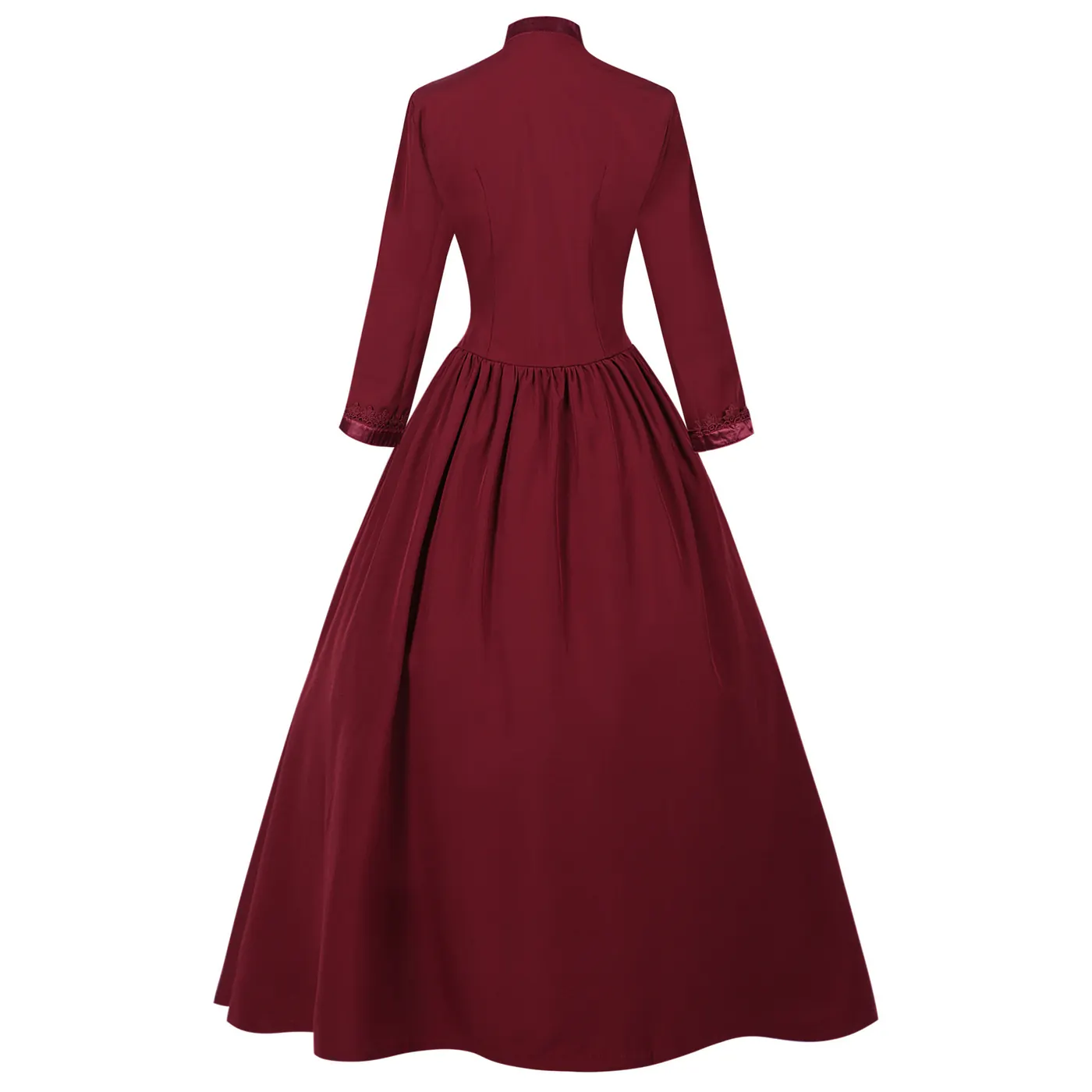 Gothic Victorian Stand Collar Long Sleeve Court Dress for Women detail 14