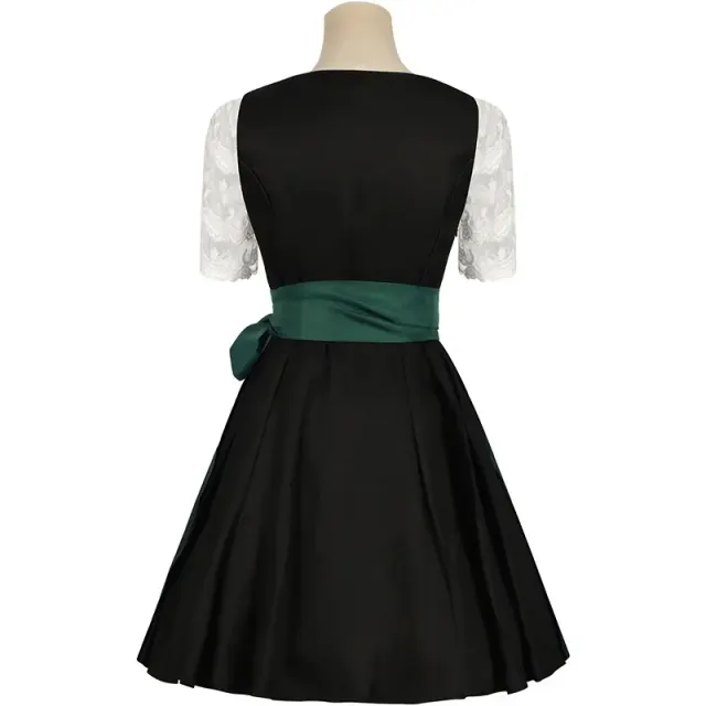 Women's Green Oktoberfest Maid Dress Cosplay Costume Set detail 2