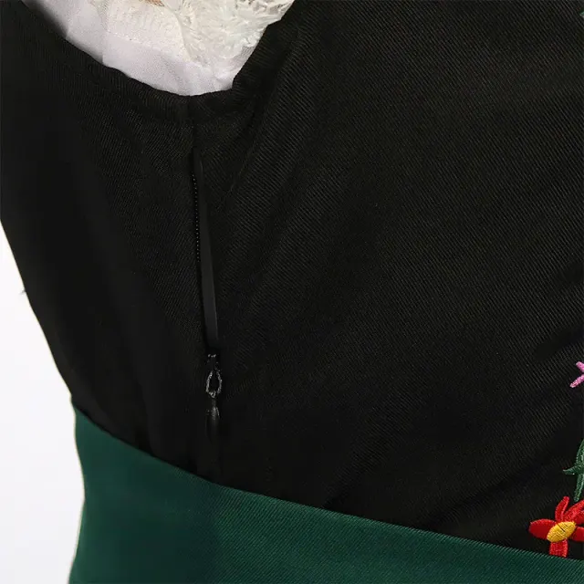 Women's Green Oktoberfest Maid Dress Cosplay Costume Set detail 10