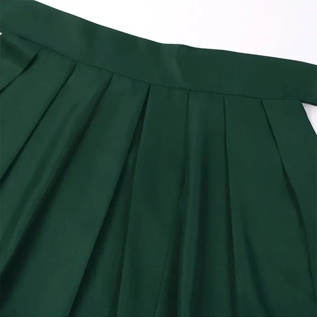 Women's Green Oktoberfest Maid Dress Cosplay Costume Set detail 15