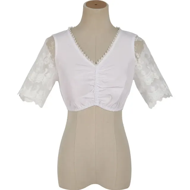 Women's Green Oktoberfest Maid Dress Cosplay Costume Set detail 17