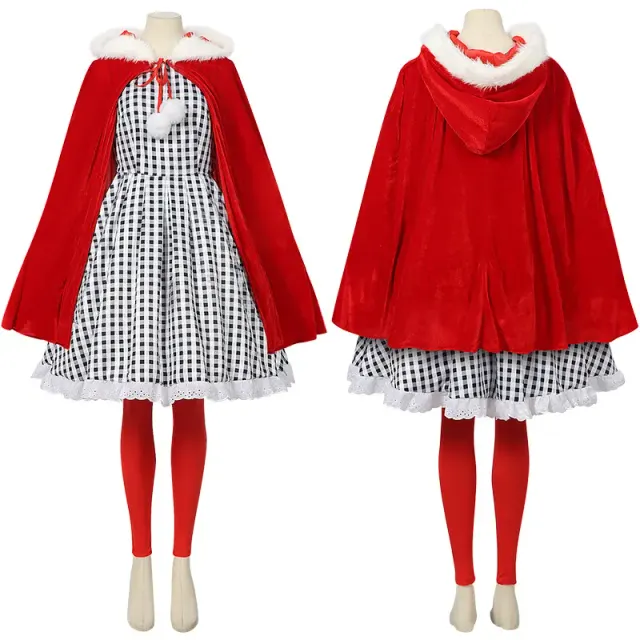 Grinch-inspired Cindy cosplay costume in New Christmas Style 1 for Christmas, Halloween, and stage performances.
