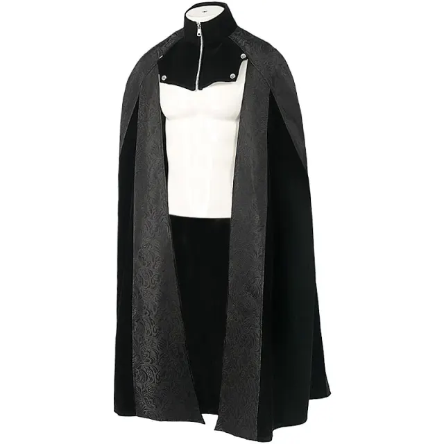 Unisex Halloween Court Gentleman Jacquard Cape Coat detail 2