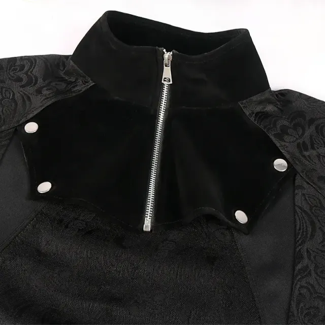 Unisex Halloween Court Gentleman Jacquard Cape Coat detail 4