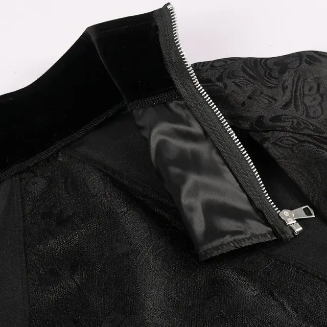 Unisex Halloween Court Gentleman Jacquard Cape Coat detail 5