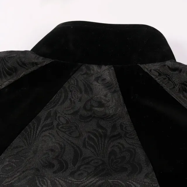 Unisex Halloween Court Gentleman Jacquard Cape Coat detail 9