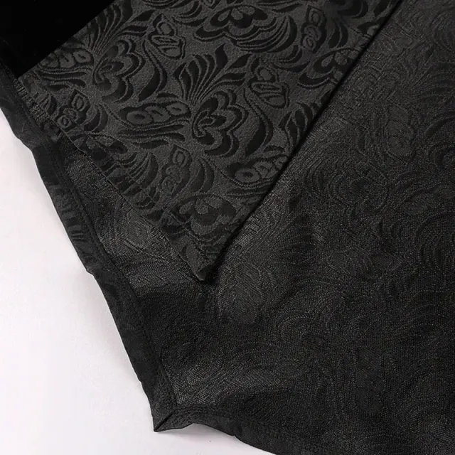 Unisex Halloween Court Gentleman Jacquard Cape Coat detail 17