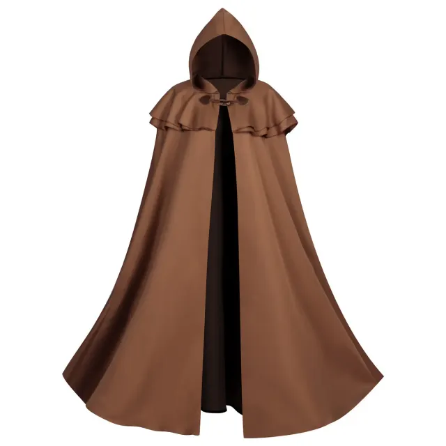 Halloween Dark Chain Hooded Robe Medieval Wizard Priest Costume detail 15