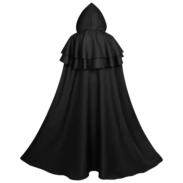 Halloween Dark Chain Hooded Robe Medieval Wizard Priest Costume detail 17