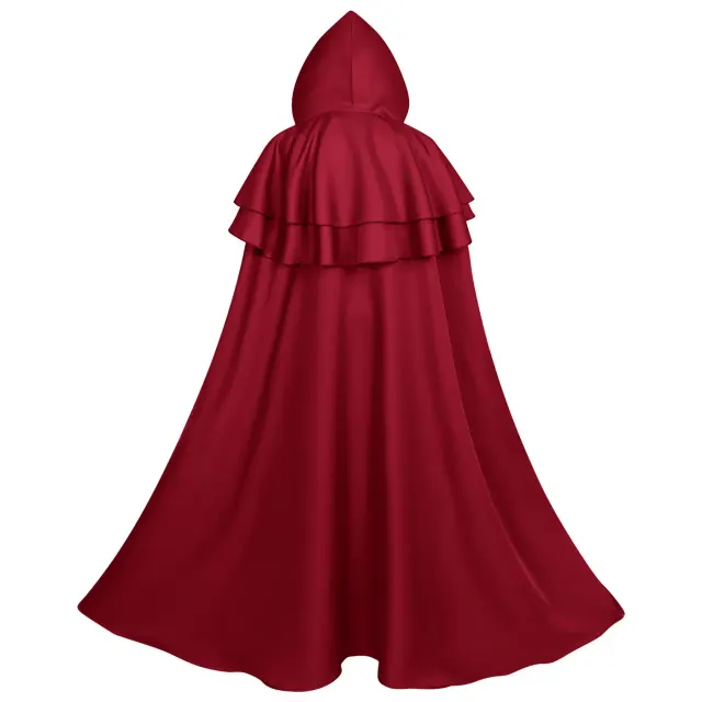 Halloween Dark Chain Hooded Robe Medieval Wizard Priest Costume detail 20