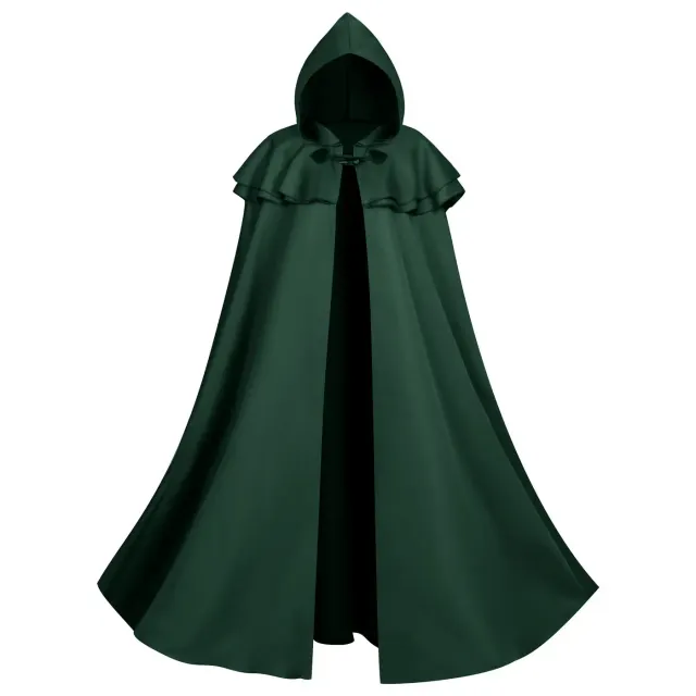 Halloween Dark Chain Hooded Robe Medieval Wizard Priest Costume detail 21