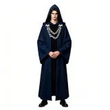 Chain Priest Robe - Navy Blue