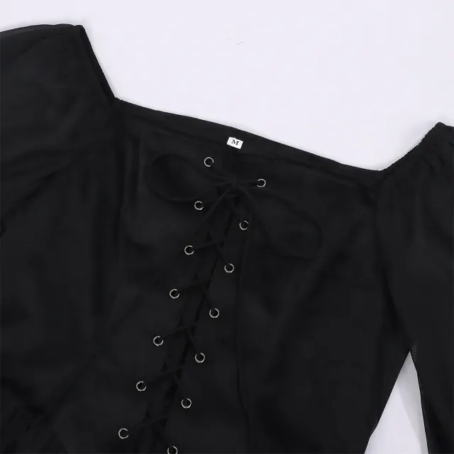 Halloween Fairy Medieval Court Dress with Bell Sleeves detail 3