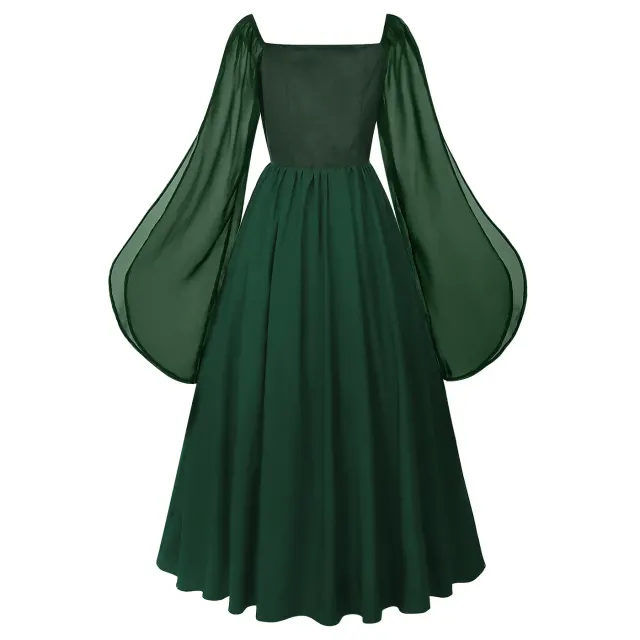 Halloween Fairy Medieval Court Dress with Bell Sleeves detail 11