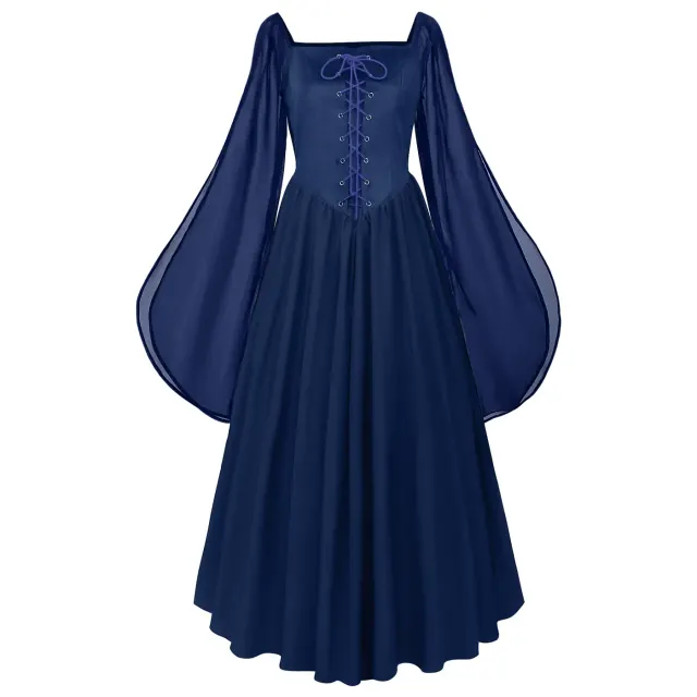 Halloween Fairy Medieval Court Dress with Bell Sleeves detail 15