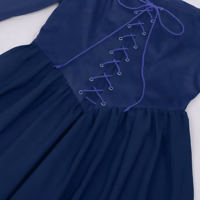 Halloween Fairy Medieval Court Dress with Bell Sleeves detail 17