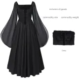 Bell-Sleeve Fairy Dress - Black