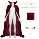 Gothic Velvet Cape - Black