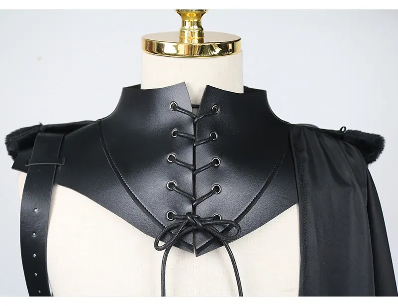 Halloween Hooded Robe Cosplay Costume Medieval Fantasy Cape detail 1