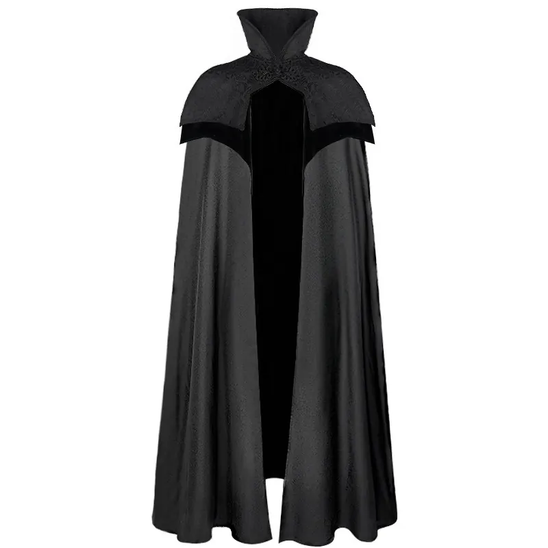 Halloween Hooded Robe Cosplay Costume Medieval Fantasy Cape detail 6