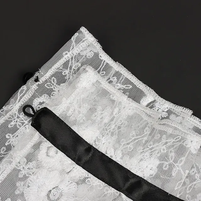 Halloween Lace Lolita Detachable Collar with Gem Bow detail 7
