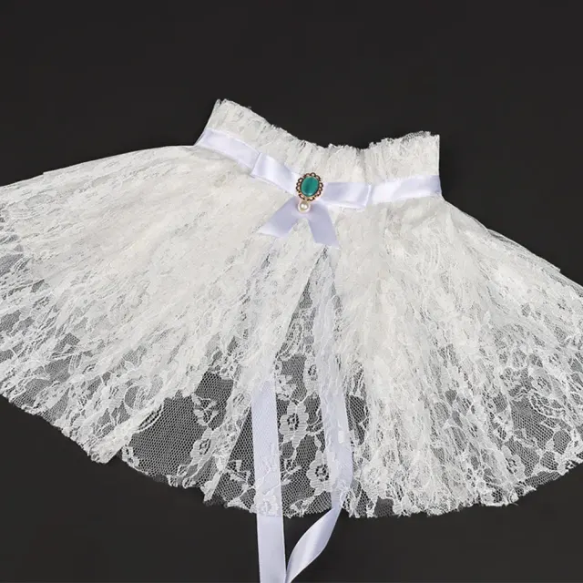 Halloween Lace Lolita Detachable Collar with Gem Bow detail 15